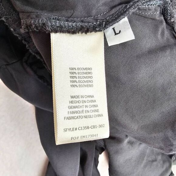 Cloth & Stone Luxe Satin One Shoulder Top Green L - Picture 6 of 7